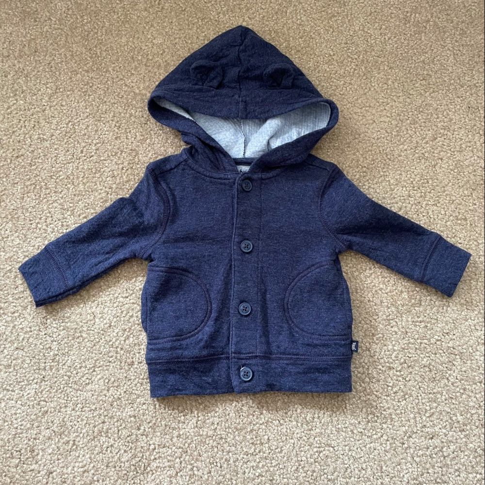 Carter’s Baby B’Gosh Button Up Hoodie Sweatshirt 0-3 Months
